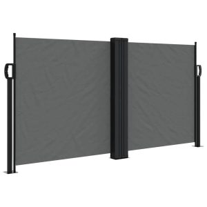 Markiza Boczna Tarasowa Balkonowa Antracytowa Zwijana Ogrodowa 120×1200 cm 934719 Markiza Boczna Tarasowa Balkonowa Antracytowa Zwijana Ogrodowa 120×1200 cm 934719
