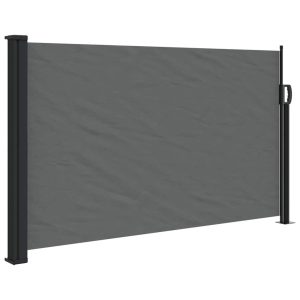 Markiza Boczna Tarasowa Balkonowa Antracytowa Zwijana Ogrodowa 120×500 cm 934764 Markiza Boczna Tarasowa Balkonowa Antracytowa Zwijana Ogrodowa 120×500 cm 934764