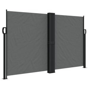 Markiza Boczna Tarasowa Balkonowa Antracytowa Zwijana Ogrodowa 140×1000 cm 934843 Markiza Boczna Tarasowa Balkonowa Antracytowa Zwijana Ogrodowa 140×1000 cm 934843