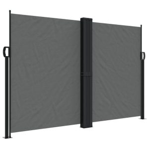 Markiza Boczna Tarasowa Balkonowa Antracytowa Zwijana Ogrodowa 160 x 600 cm 934574 Markiza Boczna Tarasowa Balkonowa Antracytowa Zwijana Ogrodowa 160 x 600 cm 934574