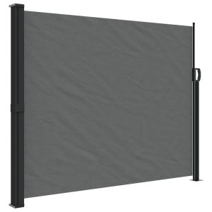 Markiza Boczna Tarasowa Balkonowa Antracytowa Zwijana Ogrodowa 160×300 cm 934653 Markiza Boczna Tarasowa Balkonowa Antracytowa Zwijana Ogrodowa 160×300 cm 934653