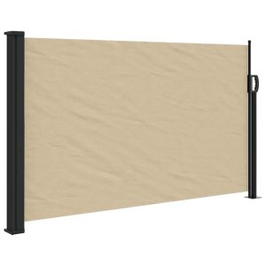 Markiza Boczna Tarasowa Balkonowa Beżowa Zwijana Ogrodowa 120×600 cm 934757 Markiza Boczna Tarasowa Balkonowa Beżowa Zwijana Ogrodowa 120×600 cm 934757