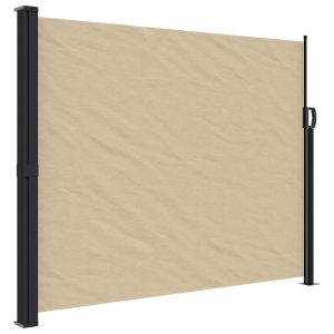 Markiza Boczna Tarasowa Balkonowa Beżowa Zwijana Ogrodowa 160×600 cm 947831