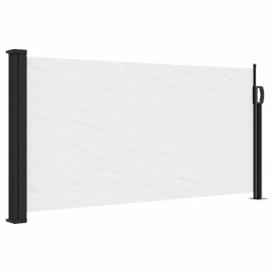 Markiza Boczna Tarasowa Balkonowa Biała Zwijana Ogrodowa 100×500 cm 947857