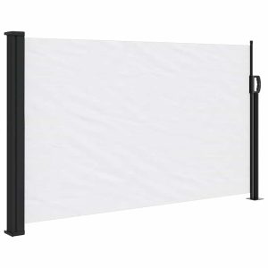 Markiza Boczna Tarasowa Balkonowa Biała Zwijana Ogrodowa 117×300 cm 947756