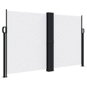 Markiza Boczna Tarasowa Balkonowa Biała Zwijana Ogrodowa 140×1200 cm 947762 Markiza Boczna Tarasowa Balkonowa Biała Zwijana Ogrodowa 140×1200 cm 947762