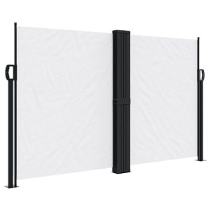 Markiza Boczna Tarasowa Balkonowa Biała Zwijana Ogrodowa 140×600 cm 934824 Markiza Boczna Tarasowa Balkonowa Biała Zwijana Ogrodowa 140×600 cm 934824