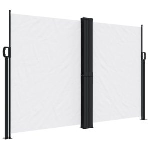Markiza Boczna Tarasowa Balkonowa Biała Zwijana Ogrodowa 160×600 cm 934724 Markiza Boczna Tarasowa Balkonowa Biała Zwijana Ogrodowa 160×600 cm 934724