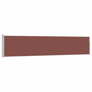 Markiza Boczna Tarasowa Balkonowa Brązowa Zwijana Ogrodowa 100 x 500 cm 947480 Markiza Boczna Tarasowa Balkonowa Brązowa Zwijana Ogrodowa 100 x 500 cm 947480