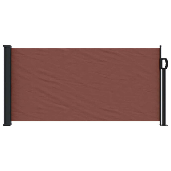 Markiza Boczna Tarasowa Balkonowa Brązowa Zwijana Ogrodowa 100x500 cm 947783