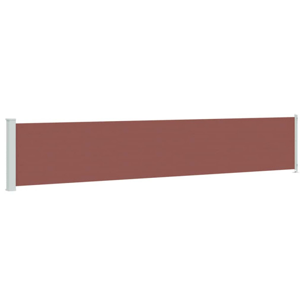 Markiza Boczna Tarasowa Balkonowa Brązowa Zwijana Ogrodowa 117 x 600 cm 934572