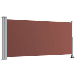 Markiza Boczna Tarasowa Balkonowa Brązowa Zwijana Ogrodowa 120 x 300 cm 935272 Markiza Boczna Tarasowa Balkonowa Brązowa Zwijana Ogrodowa 120 x 300 cm 935272
