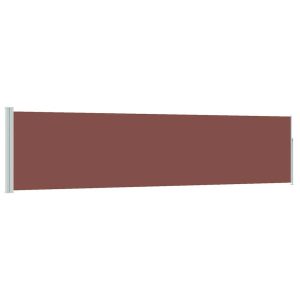 Markiza Boczna Tarasowa Balkonowa Brązowa Zwijana Ogrodowa 120 x 500 cm 934729 Markiza Boczna Tarasowa Balkonowa Brązowa Zwijana Ogrodowa 120 x 500 cm 934729