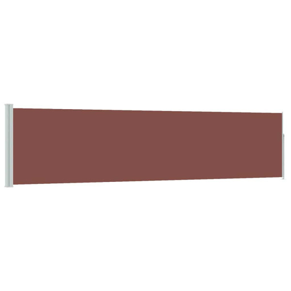 Markiza Boczna Tarasowa Balkonowa Brązowa Zwijana Ogrodowa 120 x 500 cm 934729