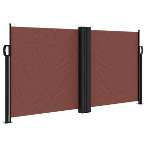 Markiza Boczna Tarasowa Balkonowa Brązowa Zwijana Ogrodowa 120 x 600 cm 934776 Markiza Boczna Tarasowa Balkonowa Brązowa Zwijana Ogrodowa 120 x 600 cm 934776