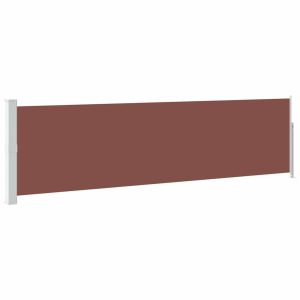 Markiza Boczna Tarasowa Balkonowa Brązowa Zwijana Ogrodowa 140 x 500 cm 934823 Markiza Boczna Tarasowa Balkonowa Brązowa Zwijana Ogrodowa 140 x 500 cm 934823