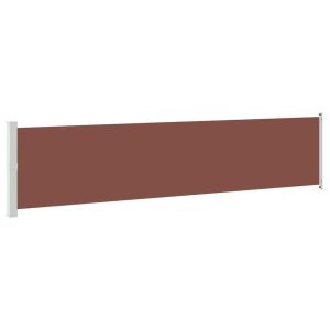Markiza Boczna Tarasowa Balkonowa Brązowa Zwijana Ogrodowa 140 x 600 cm 934871