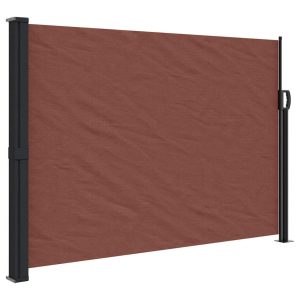 Markiza Boczna Tarasowa Balkonowa Brązowa Zwijana Ogrodowa 140 x 600 cm 947622