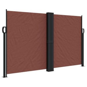 Markiza Boczna Tarasowa Balkonowa Brązowa Zwijana Ogrodowa 140 x 600 cm 934697 Markiza Boczna Tarasowa Balkonowa Brązowa Zwijana Ogrodowa 140 x 600 cm 934697