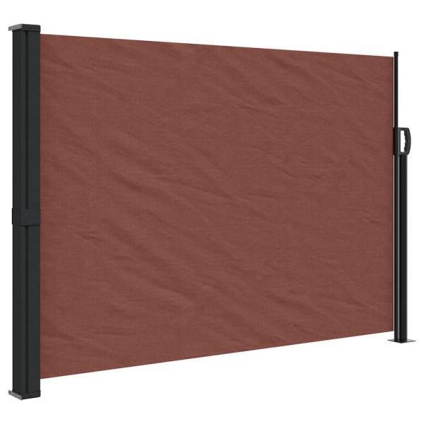 Markiza Boczna Tarasowa Balkonowa Brązowa Zwijana Ogrodowa 140x500 cm 934576