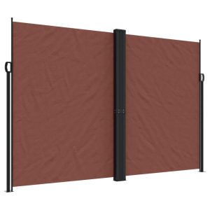Markiza Boczna Tarasowa Balkonowa Brązowa Zwijana Ogrodowa 220×1000 cm 934732 Markiza Boczna Tarasowa Balkonowa Brązowa Zwijana Ogrodowa 220×1000 cm 934732