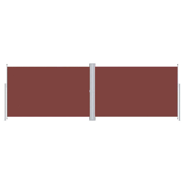 Markiza Boczna Tarasowa Balkonowa Brązowa Zwijana Ogrodowa 220x600 cm 947543