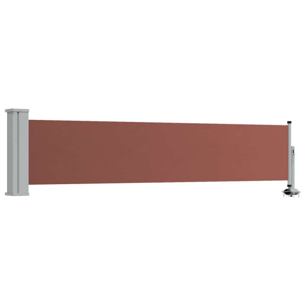 Markiza Boczna Tarasowa Balkonowa Brązowa Zwijana Ogrodowa 60 x 300 cm 935154