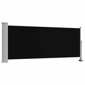 Markiza Boczna Tarasowa Balkonowa Czarna Zwijana Ogrodowa 100 x 300 cm 935197 Markiza Boczna Tarasowa Balkonowa Czarna Zwijana Ogrodowa 100 x 300 cm 935197