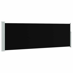 Markiza Boczna Tarasowa Balkonowa Czarna Zwijana Ogrodowa 100 x 300 cm 934644 Markiza Boczna Tarasowa Balkonowa Czarna Zwijana Ogrodowa 100 x 300 cm 934644