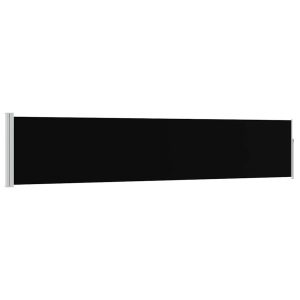 Markiza Boczna Tarasowa Balkonowa Czarna Zwijana Ogrodowa 100 x 500 cm 947452 Markiza Boczna Tarasowa Balkonowa Czarna Zwijana Ogrodowa 100 x 500 cm 947452