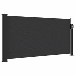 Markiza Boczna Tarasowa Balkonowa Czarna Zwijana Ogrodowa 100×500 cm 947668 Markiza Boczna Tarasowa Balkonowa Czarna Zwijana Ogrodowa 100×500 cm 947668