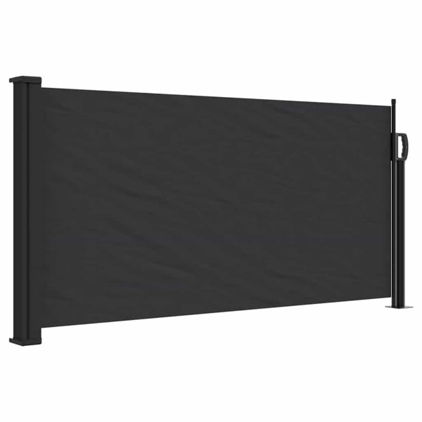 Markiza Boczna Tarasowa Balkonowa Czarna Zwijana Ogrodowa 100x500 cm 947668