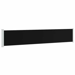 Markiza Boczna Tarasowa Balkonowa Czarna Zwijana Ogrodowa 117 x 600 cm 934765 Markiza Boczna Tarasowa Balkonowa Czarna Zwijana Ogrodowa 117 x 600 cm 934765