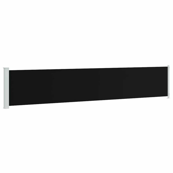 Markiza Boczna Tarasowa Balkonowa Czarna Zwijana Ogrodowa 117 x 600 cm 934765