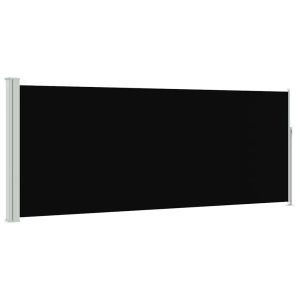Markiza Boczna Tarasowa Balkonowa Czarna Zwijana Ogrodowa 120 x 300 cm 947433 Markiza Boczna Tarasowa Balkonowa Czarna Zwijana Ogrodowa 120 x 300 cm 947433