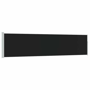 Markiza Boczna Tarasowa Balkonowa Czarna Zwijana Ogrodowa 120 x 500 cm 934564 Markiza Boczna Tarasowa Balkonowa Czarna Zwijana Ogrodowa 120 x 500 cm 934564
