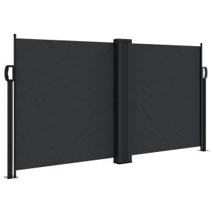 Markiza Boczna Tarasowa Balkonowa Czarna Zwijana Ogrodowa 120×1200 cm 947281 Markiza Boczna Tarasowa Balkonowa Czarna Zwijana Ogrodowa 120×1200 cm 947281