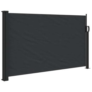Markiza Boczna Tarasowa Balkonowa Czarna Zwijana Ogrodowa 120×500 cm 947327 Markiza Boczna Tarasowa Balkonowa Czarna Zwijana Ogrodowa 120×500 cm 947327