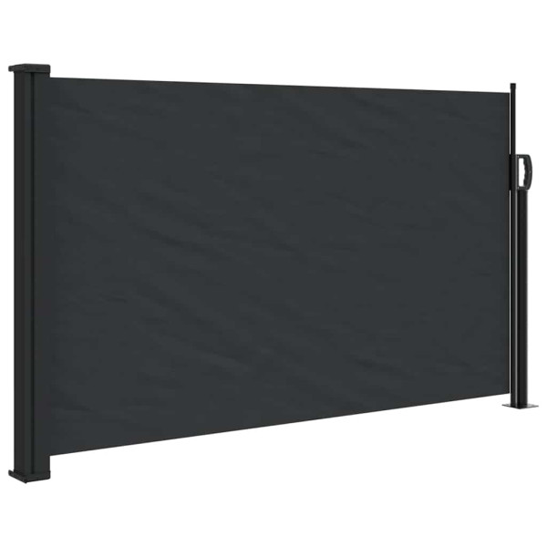 Markiza Boczna Tarasowa Balkonowa Czarna Zwijana Ogrodowa 120x500 cm 947327