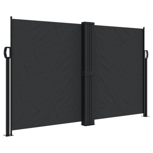 Markiza Boczna Tarasowa Balkonowa Czarna Zwijana Ogrodowa 140 x 1000 cm 947395