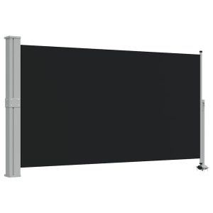 Markiza Boczna Tarasowa Balkonowa Czarna Zwijana Ogrodowa 140 x 300 cm 935209 Markiza Boczna Tarasowa Balkonowa Czarna Zwijana Ogrodowa 140 x 300 cm 935209