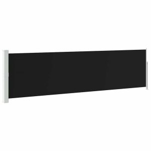 Markiza Boczna Tarasowa Balkonowa Czarna Zwijana Ogrodowa 140 x 500 cm 934797 Markiza Boczna Tarasowa Balkonowa Czarna Zwijana Ogrodowa 140 x 500 cm 934797