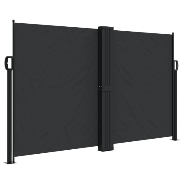Markiza Boczna Tarasowa Balkonowa Czarna Zwijana Ogrodowa 140 x 600 cm 947339