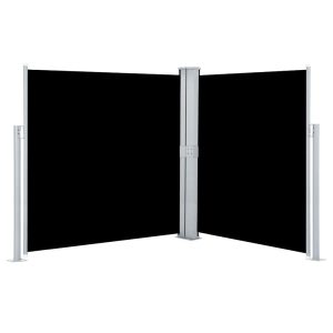 Markiza Boczna Tarasowa Balkonowa Czarna Zwijana Ogrodowa 140 x 600 cm 947597 Markiza Boczna Tarasowa Balkonowa Czarna Zwijana Ogrodowa 140 x 600 cm 947597