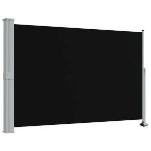 Markiza Boczna Tarasowa Balkonowa Czarna Zwijana Ogrodowa 160 x 300 cm 935267 Markiza Boczna Tarasowa Balkonowa Czarna Zwijana Ogrodowa 160 x 300 cm 935267