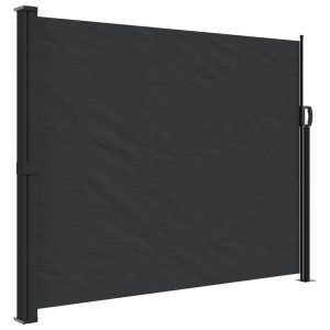 Markiza Boczna Tarasowa Balkonowa Czarna Zwijana Ogrodowa 160×300 cm 947545 Markiza Boczna Tarasowa Balkonowa Czarna Zwijana Ogrodowa 160×300 cm 947545