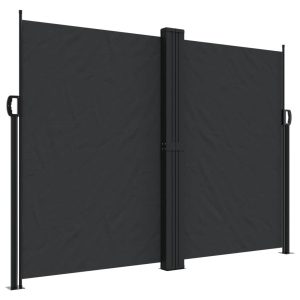 Markiza Boczna Tarasowa Balkonowa Czarna Zwijana Ogrodowa 180 x 1200 cm 934631 Markiza Boczna Tarasowa Balkonowa Czarna Zwijana Ogrodowa 180 x 1200 cm 934631