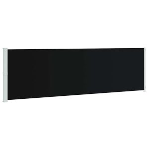 Markiza Boczna Tarasowa Balkonowa Czarna Zwijana Ogrodowa 180 x 600 cm 934627 Markiza Boczna Tarasowa Balkonowa Czarna Zwijana Ogrodowa 180 x 600 cm 934627