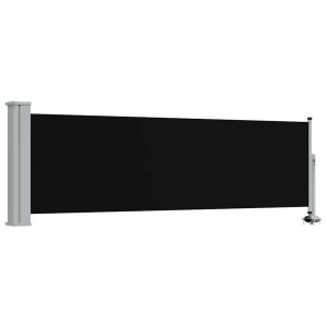 Markiza Boczna Tarasowa Balkonowa Czarna Zwijana Ogrodowa 80 x 300 cm 935224 Markiza Boczna Tarasowa Balkonowa Czarna Zwijana Ogrodowa 80 x 300 cm 935224