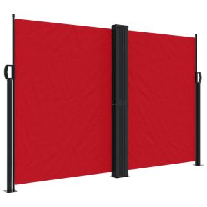 Markiza Boczna Tarasowa Balkonowa Czerwona Zwijana Ogrodowa 160 x 600 cm 934665 Markiza Boczna Tarasowa Balkonowa Czerwona Zwijana Ogrodowa 160 x 600 cm 934665